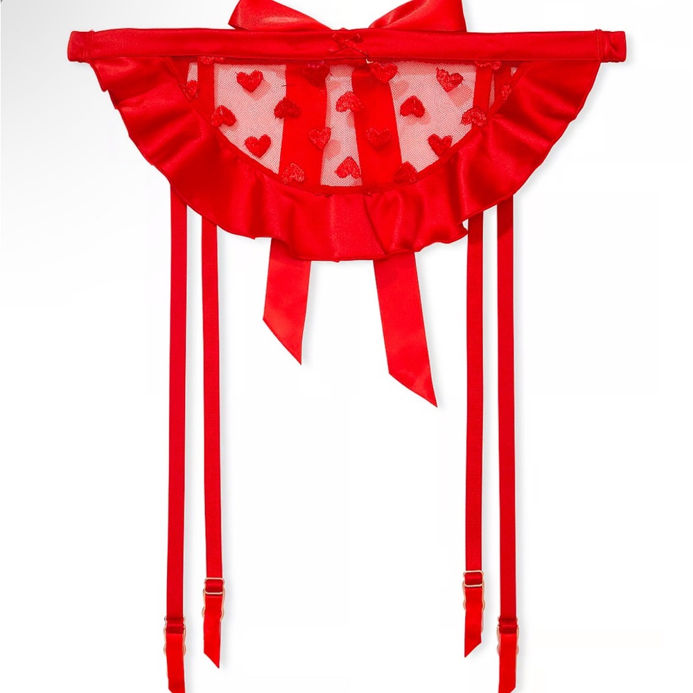 Victoria’s Secret Red Heart Garter Belt. Ver Sex collection. NWT
